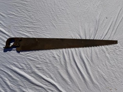 Antique Primitive 2 Two Man Crosscut Logging Saw Blade Log Tool