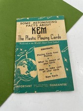 KEM Plastic Playing Cards, Inc 1940 Some Astonishing Facts About SMALL Booklet