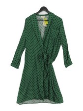 American Vintage Wrap Midi Dress S in Green