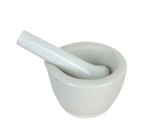 Vintage COORS Small Heavy Porcelain Apothecary Lab Mortar and Pestle USA 522-00