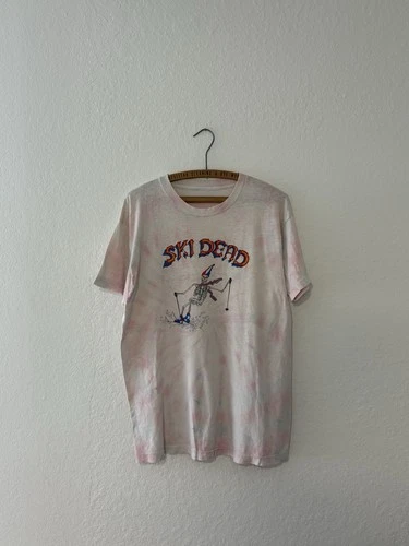Grateful Dead Tie Dye Ski-Dead Skeleton tour S 1980s vintage concert t-shirt, vintage, single stitch, B+ condition