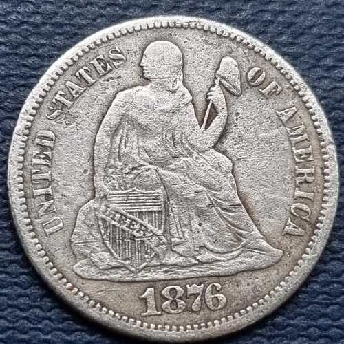 1876 S Seated Liberty Dime 10c Better Grade XF Details #93586