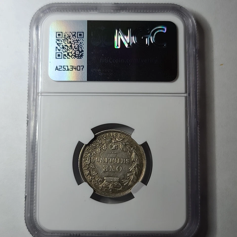 1870 Great Britain 1 Shilling AU Details Cleaned NGC 6929085-004 - Image 4 of 4
