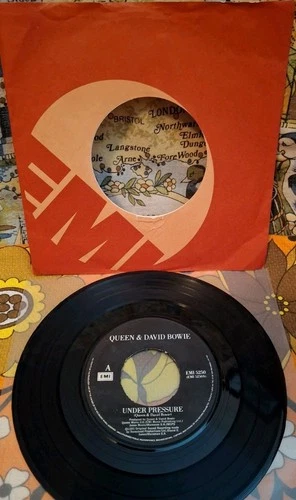 QUEEN & DAVID BOWIE 'Under Pressure' 7" EMI Recs A1/B1 Press 1981 EX Vinyl TUNE!