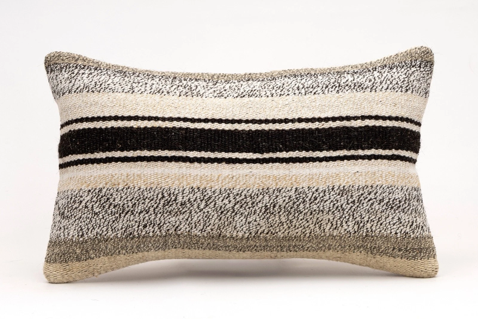 Decorative Pillow Cover, 12x20 in, Turkish Kilim Cushion, Boho Sofa Throw Pillow