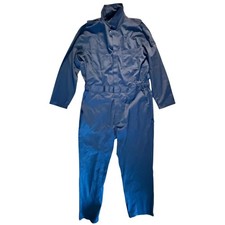 CQR Navy Blue Full Zip Long Sleeve Mechanic Coveralls Jumpsuit Work Wear XXL 2XL