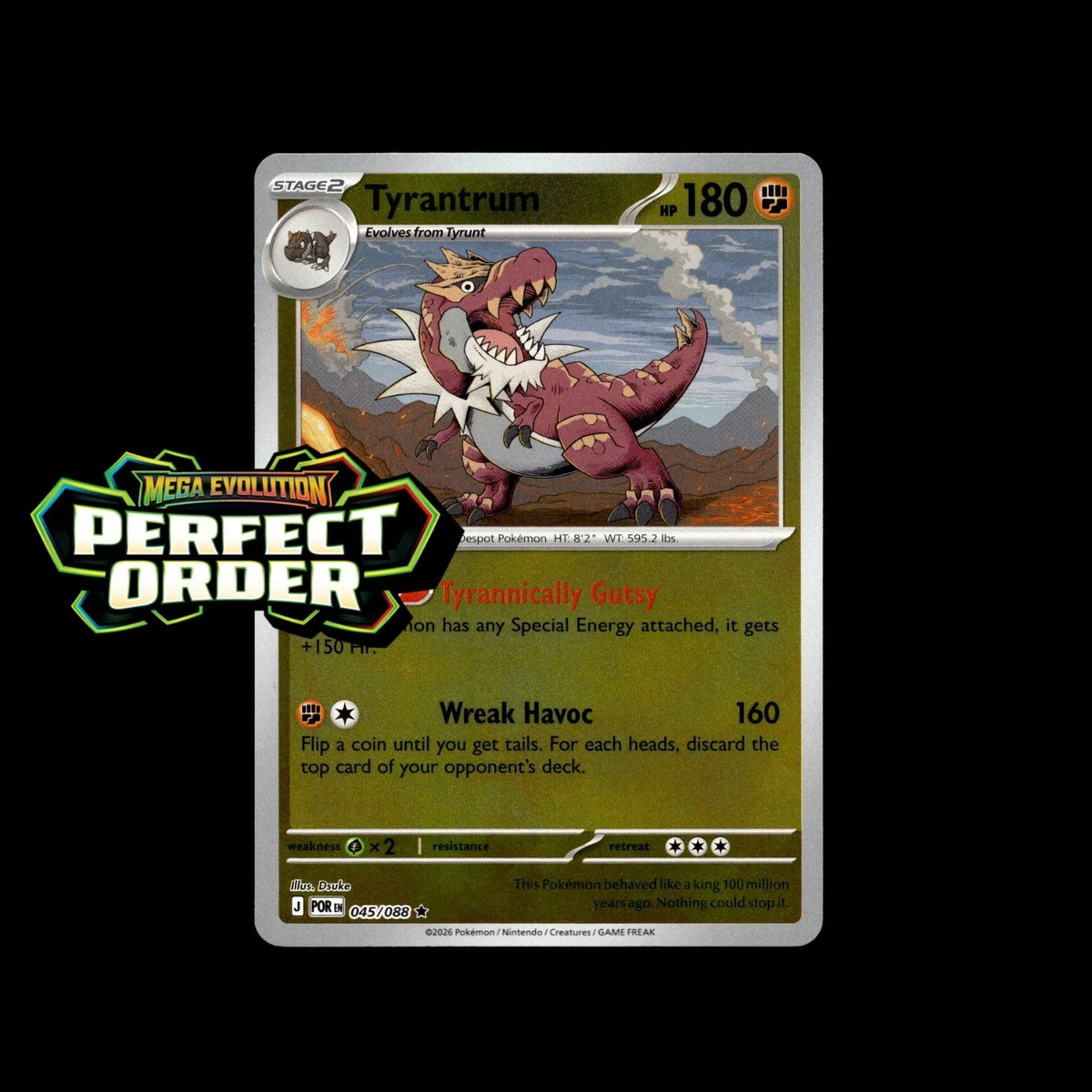 mega tyrantrum pokemon card OC] Tyrantrum! : r/PokemonZA Black Star Promos Type Pokemon Trading Card Game ME03
