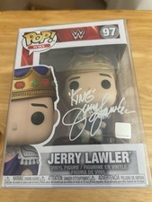 WWE THE KING JERRY LAWLER FUNKO POP SIGNED WWE HOF 07 AUTO JSA COA #97 RARE