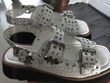 Ladies Unique Designer White Sandals (ASRA) Size 7