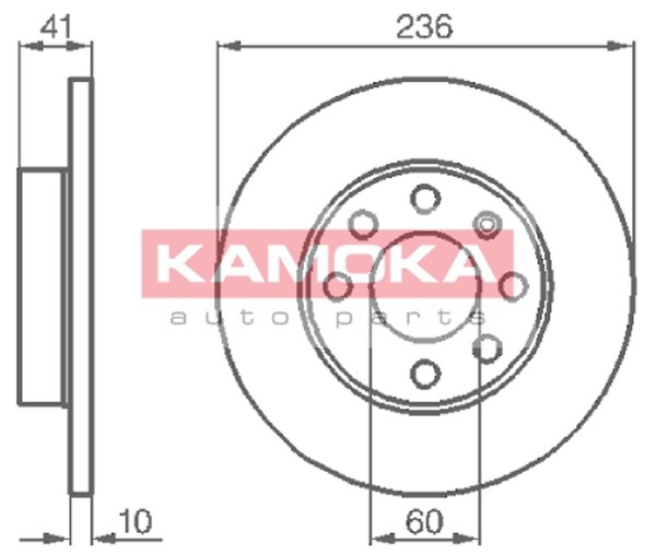 2X Kamoka Bremsscheibe 103208 FüR Opel Corsa CC S83 TR Kadett T85 Caravan F08-image