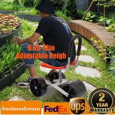 Adjustable Rolling Seat Swivel Garden Work Seat Outdoor Gardening Planting Stool
