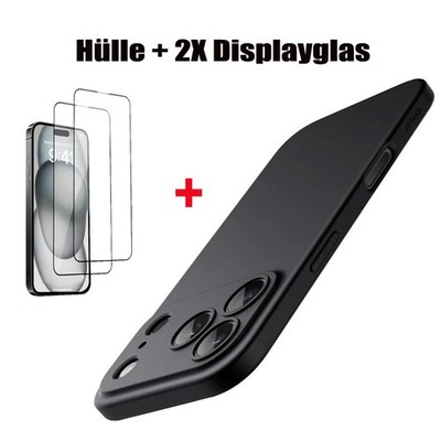 Hülle Für iPhone 17 Pro Max 17 Pro Air Kameraschutz Silikon Case + 9H Schutzglas