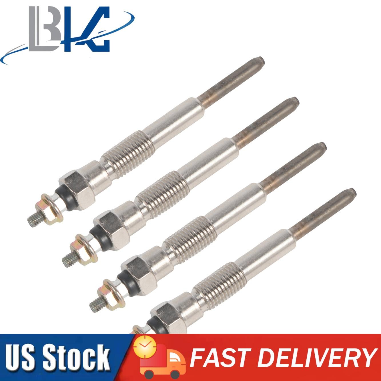 4PCS Glow Plug 19850-67030 19850-67020 Fit Toyota 1KZ-TE Engine Hilux Prado
