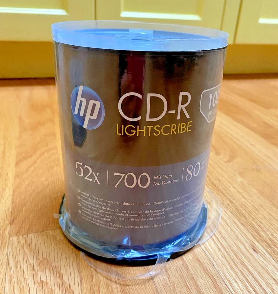Discos CD-R HP Lightscribe 100 PK 52X 700 MB 80 min música NUEVO sin sellar + 18 más Foto 2 de 4
