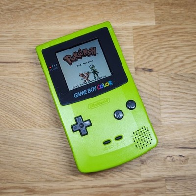 Nintendo Gameboy Color Green Console - 100% Authentic Working! No Battery Cover