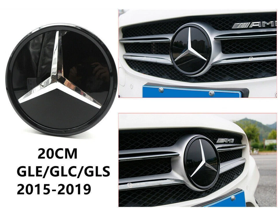 Front Grille Mirror Emblem Logo For 2015-2019 Mercedes-Benz GLE350 X205 GLC300  - Image 3 of 4