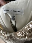 Dress the Population Silvia Ivory/Gold Sequence Sz M Evening Dress Formal NWT — photo 5