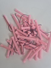 VTG 80-90 s Lot Hair Perm Rods Elastic Curlers Goody Pink 34 Total