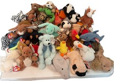 Lot of 38 Vintage Ty Beanie Babies - Mixed Collection - 22 With Tags