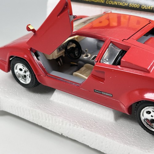 Burago Lamborghini Countach 1/24 Die Cast Metal Car Vehicle cod. 0137 Red - Picture 11 of 11