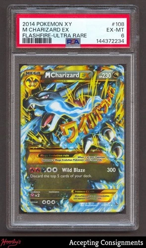 2014 Pokemon XY Flashfire #108 M Charizard EX UR FULL ART PSA 6 EX-MT