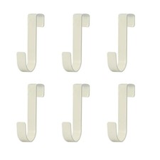 6PCS Over The Door Cabinet Drawer Hooks, No Drill J-Shape Cabinet Hangers, Sp...
