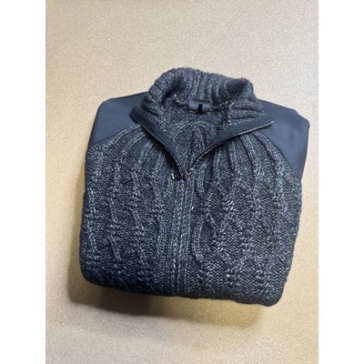 Bogner Fire + Ice Womens Cable Knit Full Zip Sweater Gray Alpaca Wool Blend S 6