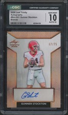 2026 Leaf Trinity Bronze Gunner Stockton 67/75 RC Rookie Gem Mint CGC 10 10 Auto