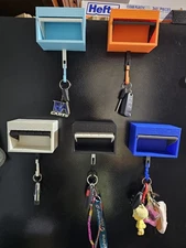 3D Printed Key Holder Garage Style - White + Black