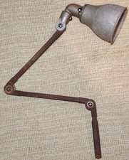 1950's Vintage INVISAFLEX Industrial 3 Arm Lamp Machinist Table Wall Anglepoise