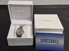 Seiko Kinetic 3M22 0D38 Women's Unisex Vintage Silver Watch With Box