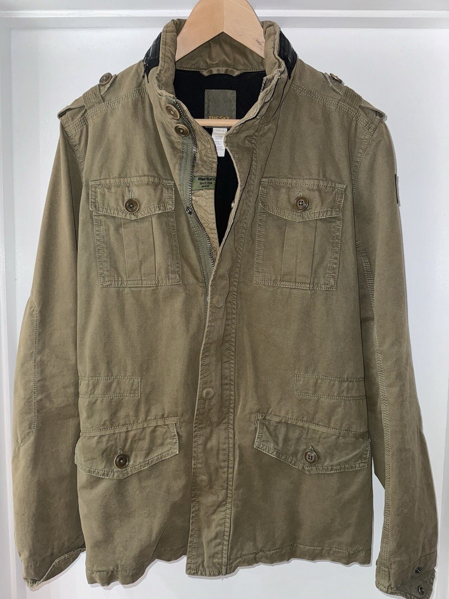 khaki jacket military fur grunge diesel ジャケット・アウター RARE Wool Style WWII Jacket Ike Military Army US Men's Diesel ジャケット・アウター