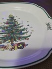 Nikko Japan Christmas Tree HAPPY HOLIDAYS 10" Handled Dessert Serving Tray — photo 4