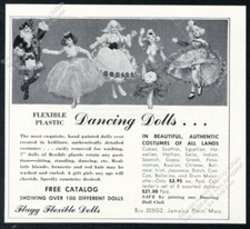 1956 Flagg Flexible Dolls dancing doll 5 styles photo vintage print ad