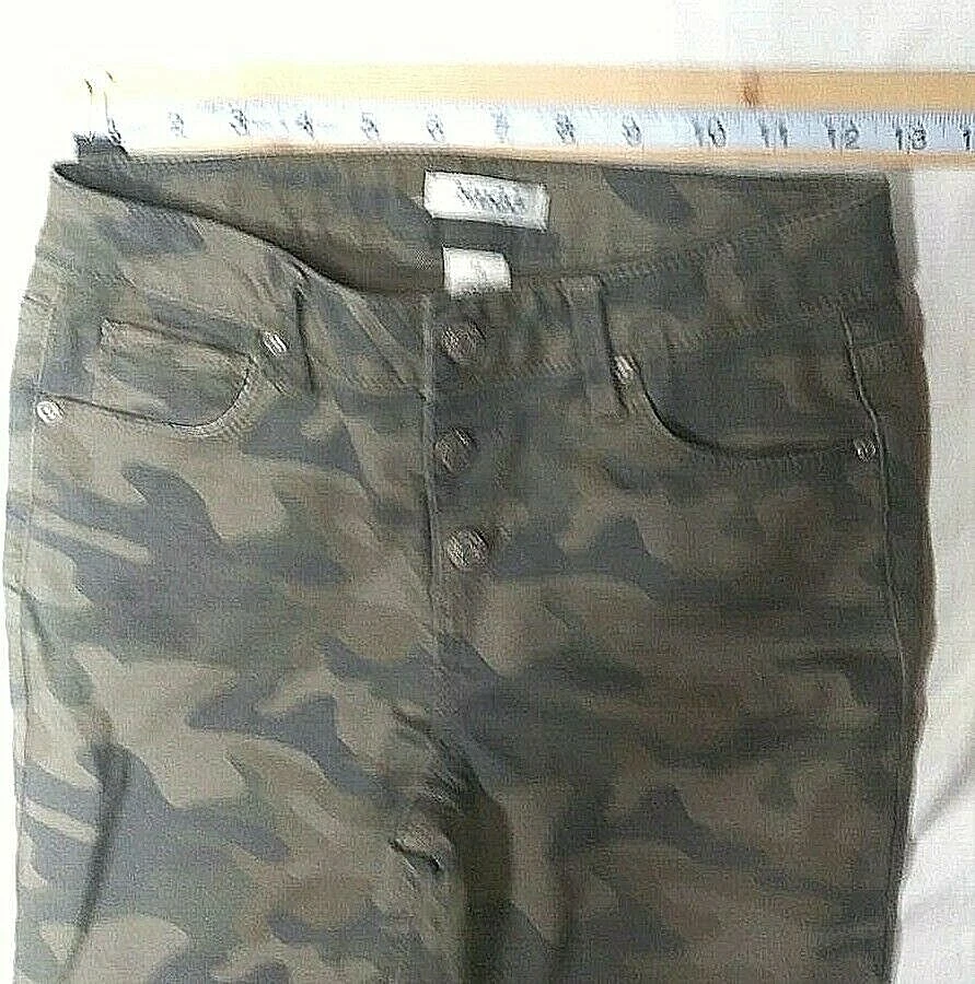 MUDD - JEANS - Cintura Ajustable Verde Camuflaje Oliva Talla 14 Junior W26 L27 Foto 3 de 4