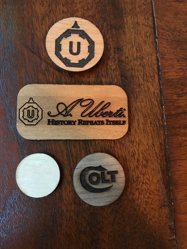 Colt/Uberti Logo Laser Wood Craft Cut-outs