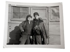 WW2 Era Photo U.S. Military GIs Front Of Barracks Heading To The Front