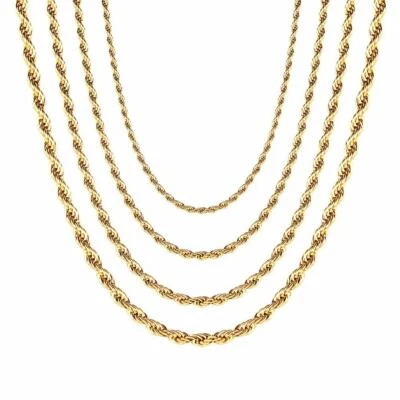 Kette Kordelkette Halskette 750er Gold 18 Karat vergoldet WASSERFEST K3280D1 - Bild 1 von 4