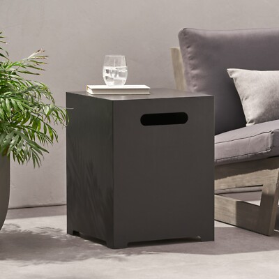 Jasmine Outdoor Metal Tank Holder Side Table