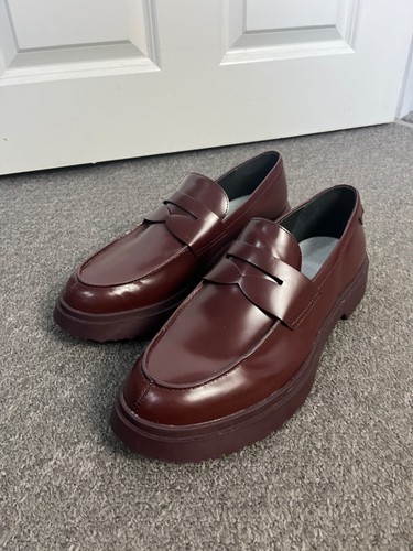 Nuevo CAMPER Walden BORGOÑA 100% Cuero BROGUES Zapatos TALLA UK 12 - Imagen 7 de 12
