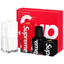 Supreme Pat McGrath Labs Nail Polish (Set of 3) Red White Black Authentic Collab