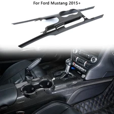 Central Control Gear Shift Panel Cover Trim for Ford Mustang 2015+ Carbon Fiber 