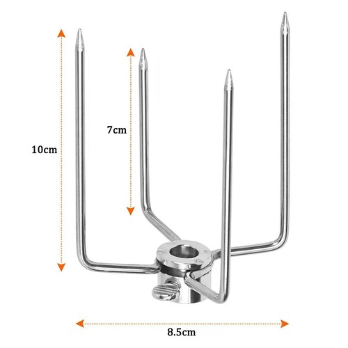 【NEU!! 4x Fleischklammer Fleischnadeln Für Grillspieß Drehspiess Rotisserie BBQ~ - Bild 2 von 11