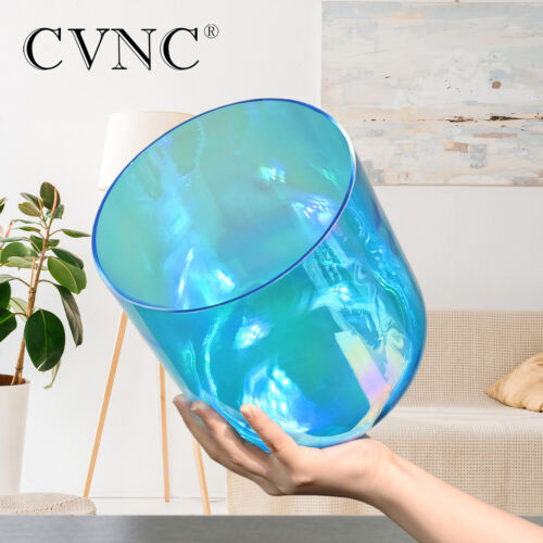 CVNC 6 Inch Chakra Alchemy Color Cosmic Clear Crystal Sing Bowl Sound Heal Reiki - Picture 16 of 24