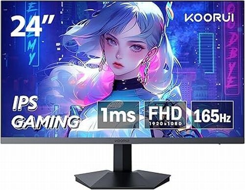 KOORUI 24-inch Gaming Monitor 165Hz 1ms (GtG) Fast IPS Panel