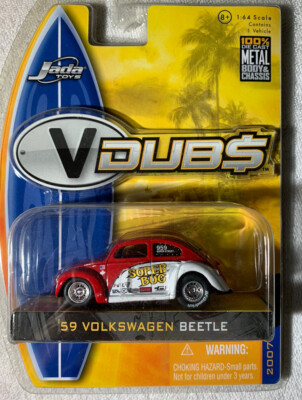 Jada Toys VDubs '59 Volkswagen Beetle Red & White ''Super Bug'' - Wave 2 2007 