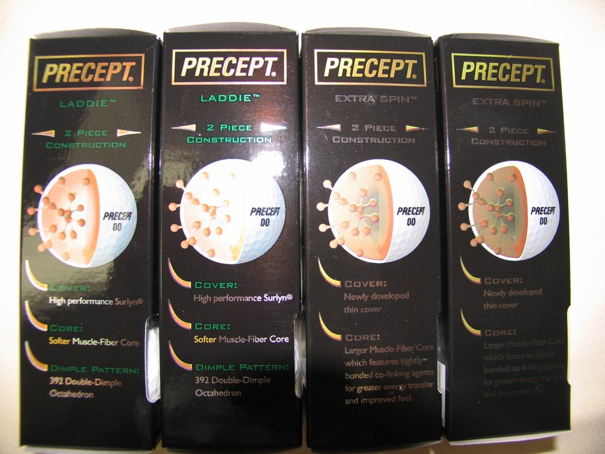 PRECEPT Golf Balls - 1 Dozen (6 Extra Spin and 6 Laddie) | eBay