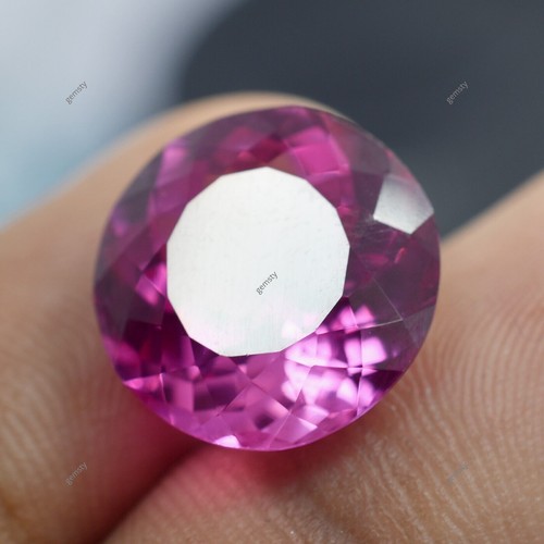 Loose PINK Ceylon Sapphire NATURAL Gemstone 15.95 Ct Round Cut AAA+ CERTIFIED - 第 2/12 張圖片