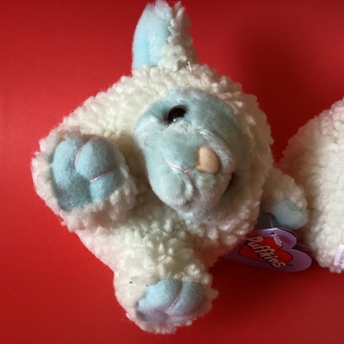 Easter Lambs PUFFKINS Plush Bluebelle and Priscilla set 2 Easter Vintage - Picture 8 of 10