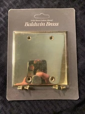 Baldwin Brass Blank Double Switch Plate 4760–030-CD NEW on Card